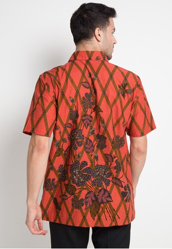 Jual Danar Hadi Kemeja Pendek Batik Print Motif Boket 