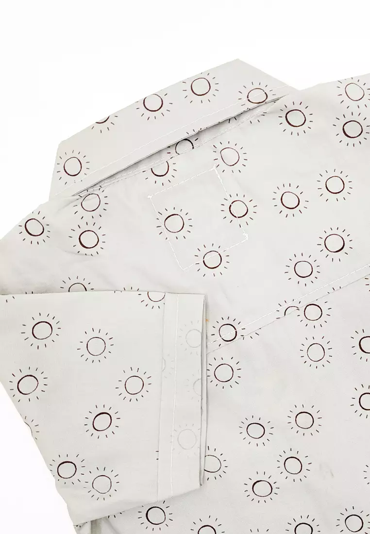 Wakakids Kemeja Anak Laki Laki Usia 1 Tahun Hingga 8 Tahun Atasan Baju Kerah Collar Shirt Motif Sunny Pattern 4294 Vensk Coksu