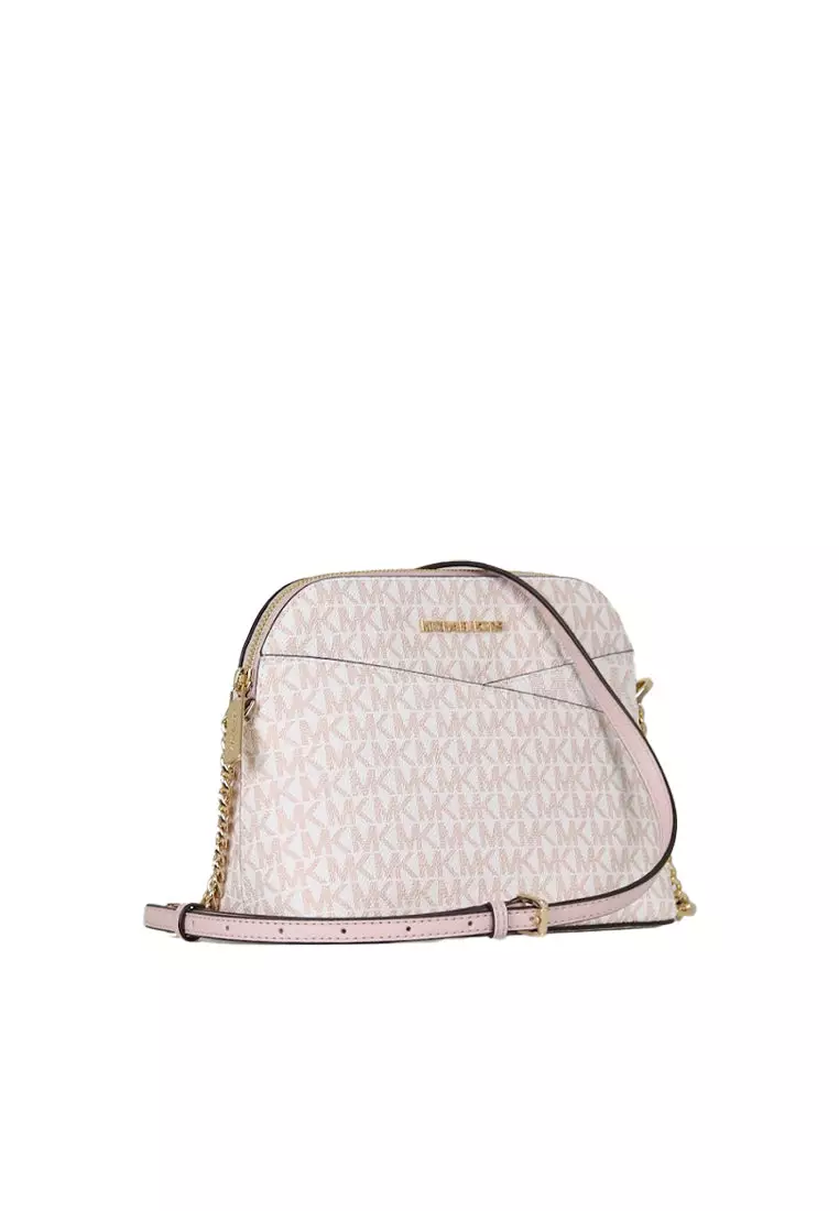 Michael kors jet set shop tote metallic rose gold