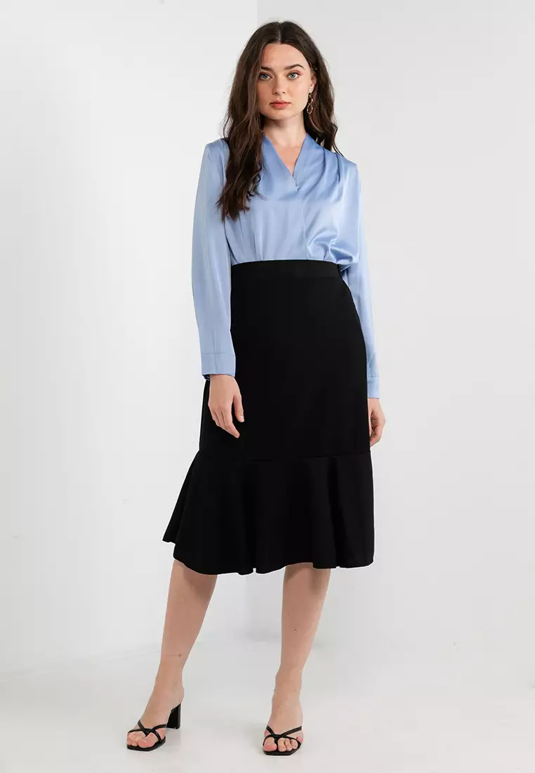 Mermaid midi outlet skirt