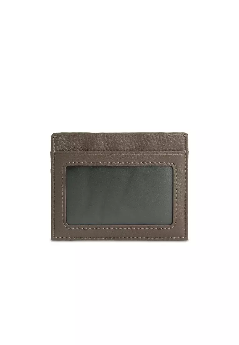 Silas Leather Card Holder - Khaki