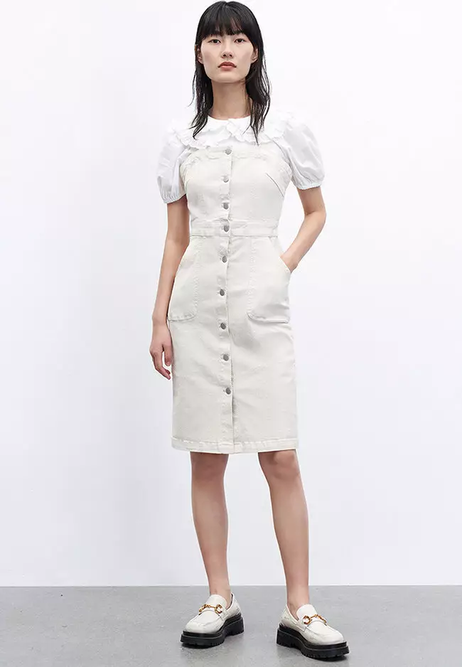 Overall button clearance dress