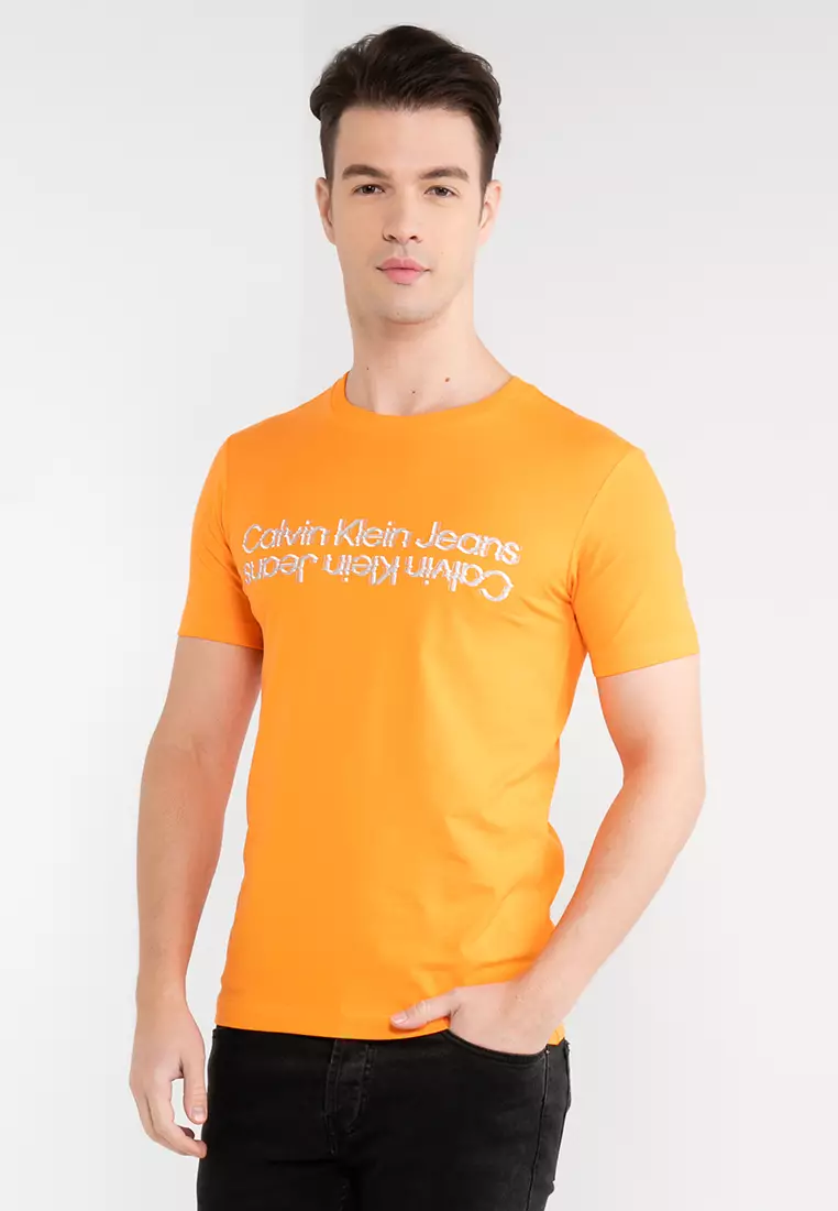 Calvin klein slim logo t clearance shirt