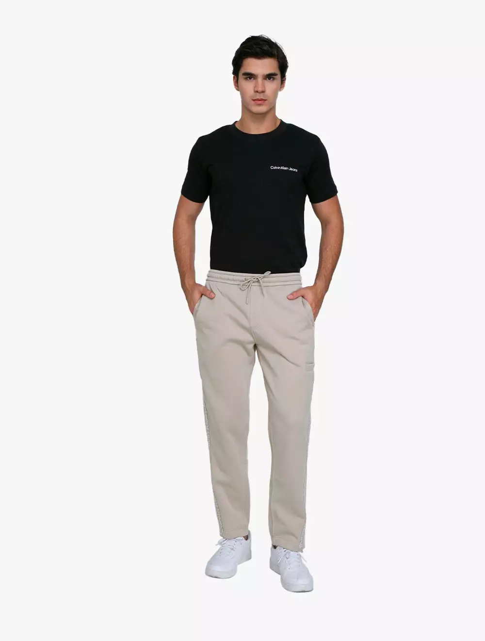 Calvin Klein Jeans - Logo Tape Sweatpants - Brown - brown