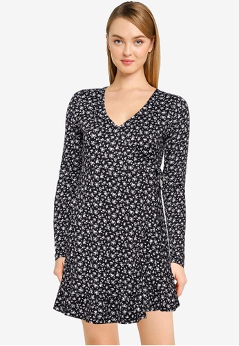 Hollister mini knit wrap dress