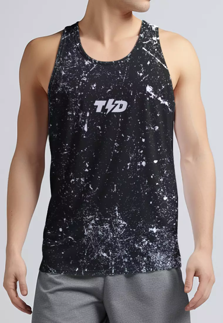 MSA80 Kaos Kutung Lari Running Pria Kalcer "bad photocopy" abu