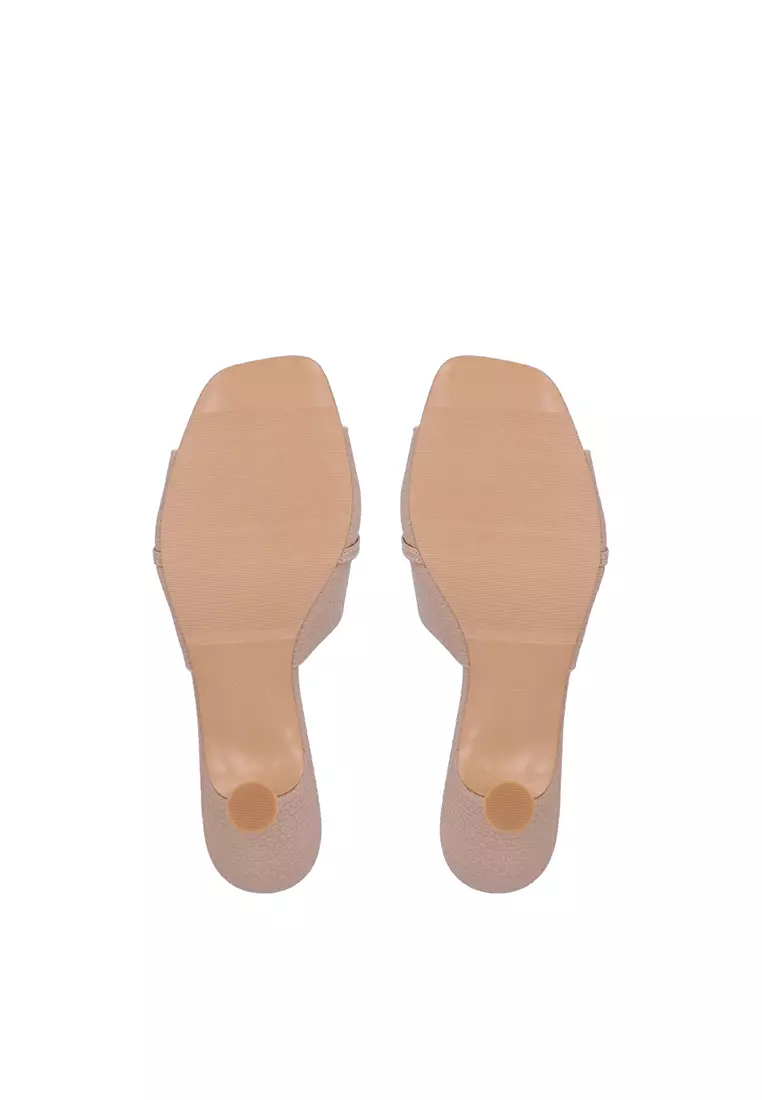 Medium Brown CR Rhea Heeled Mules