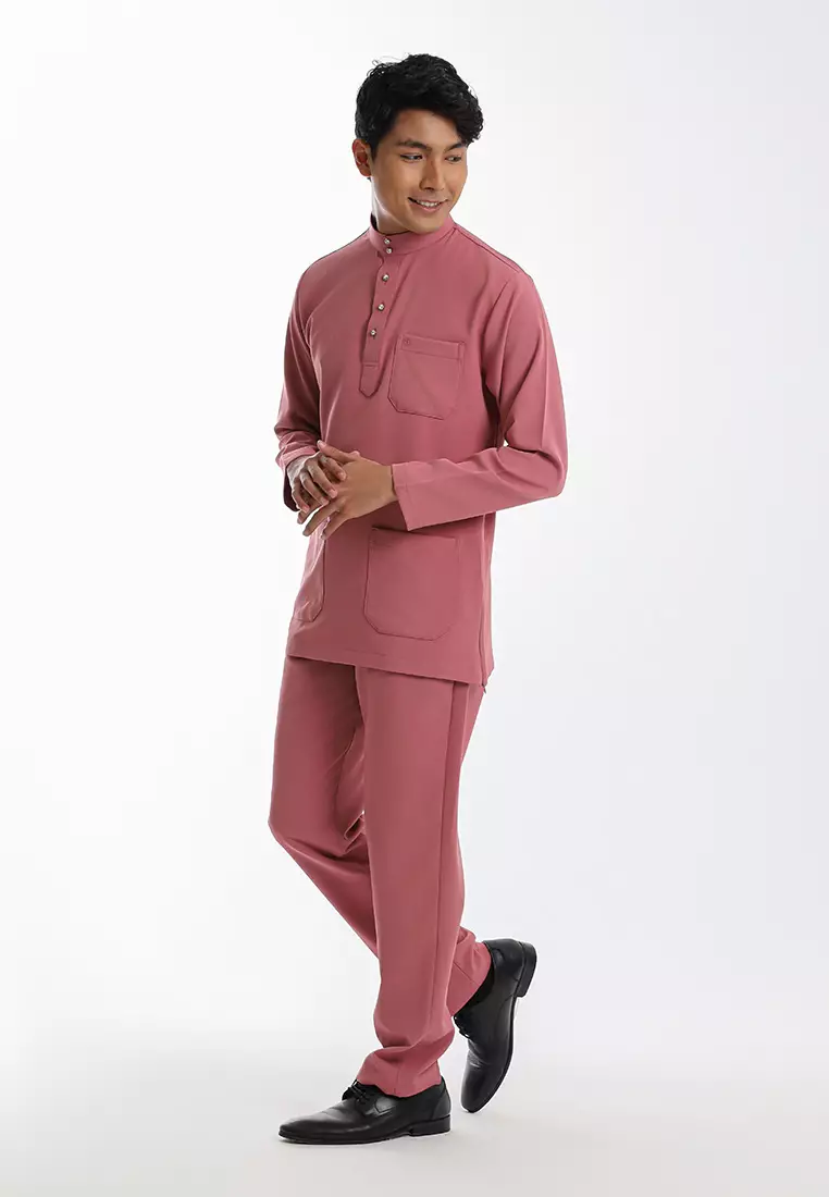 Alain Delon Baju Melayu Cekak Musang Dewasa - 19026002-72DustyRose