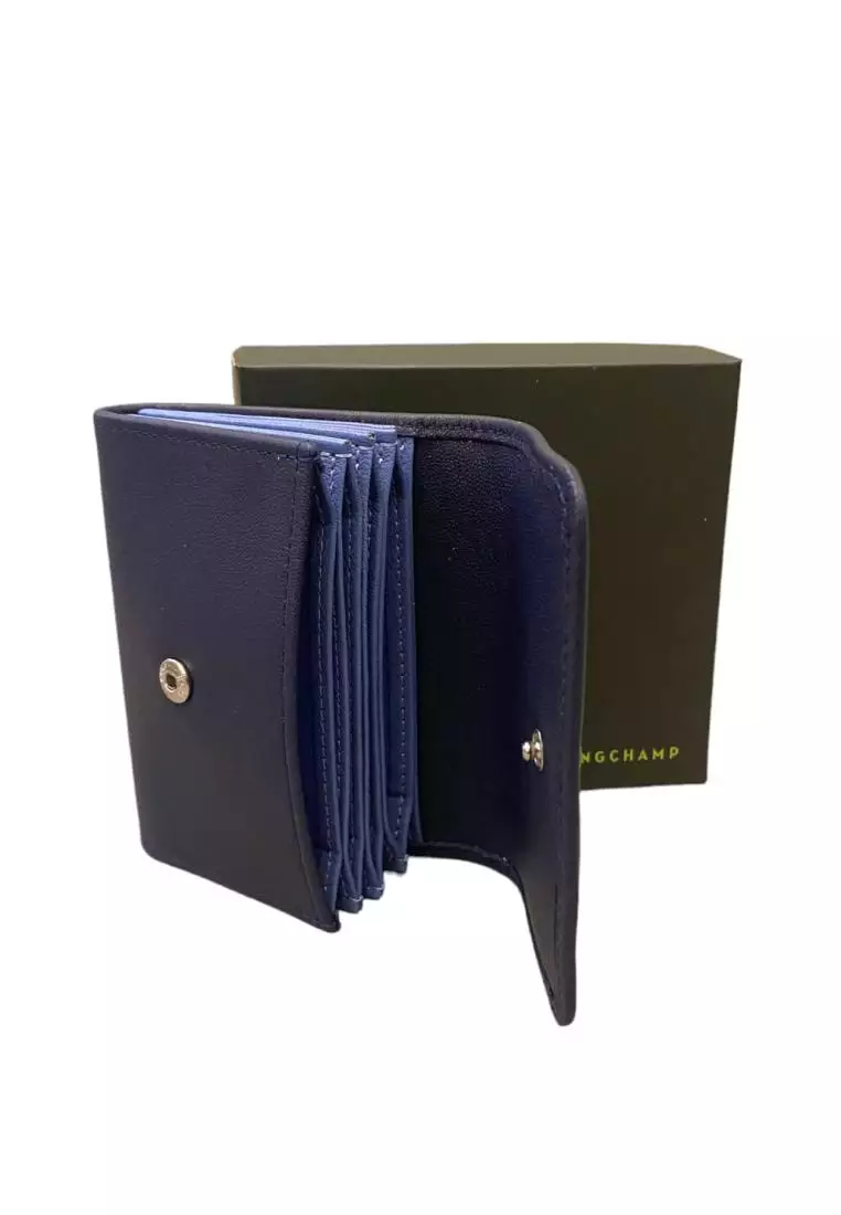Jual Longchamp Longchamp Card Holder in Navy Original 2024 ZALORA