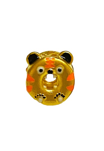LITZ 金色 LITZ 916 (22K) Gold Tiger Donut Charm GP0412 (0.81g+/-) 5D9DBACCB0D08BGS_1