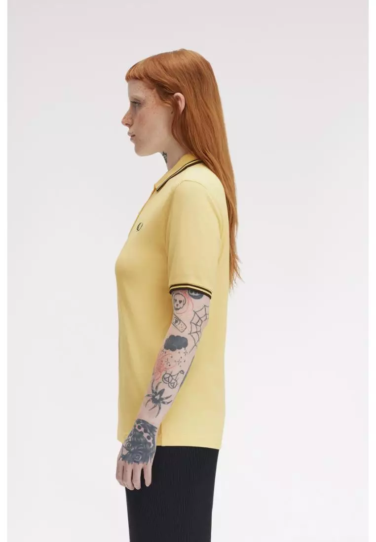 Fred Perry G3600 Twin Tipped Fred Perry Shirt (Champion's Gold / Black / Black)