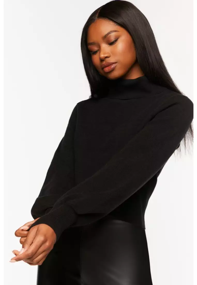 Buy FOREVER 21 Lantern-Sleeve Turtleneck Top 2023 Online | ZALORA  Philippines