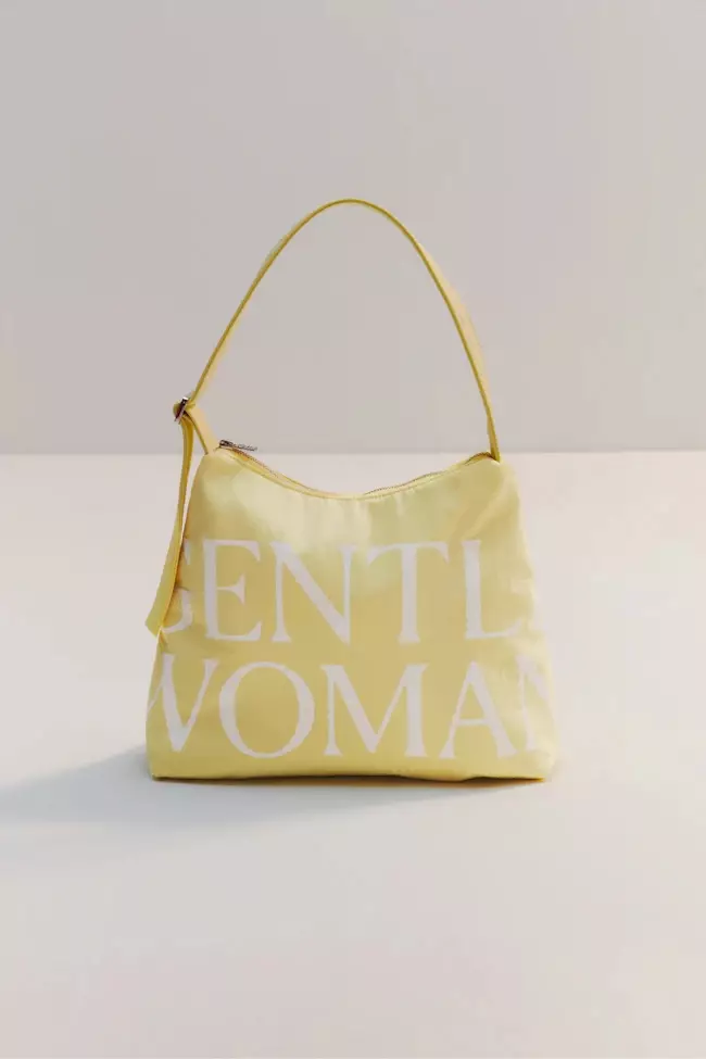 Buckle Hobo Bag - Yellow