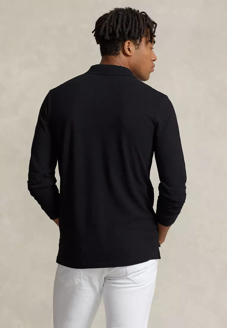 Buy Polo Ralph Lauren Custom Slim Fit Mesh Long Sleeve Polo Shirt