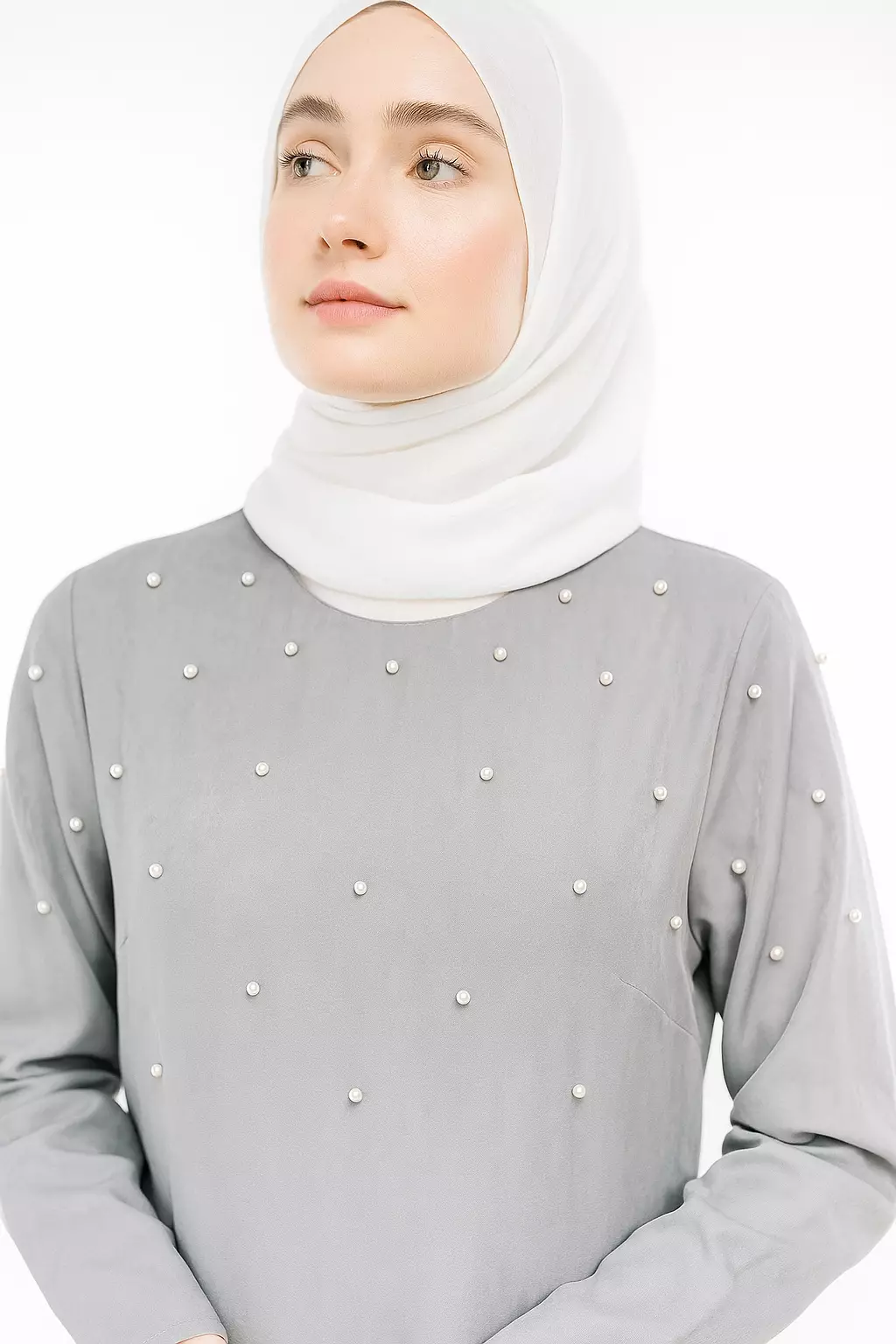 Hazeera  Maxi Dress In Grey