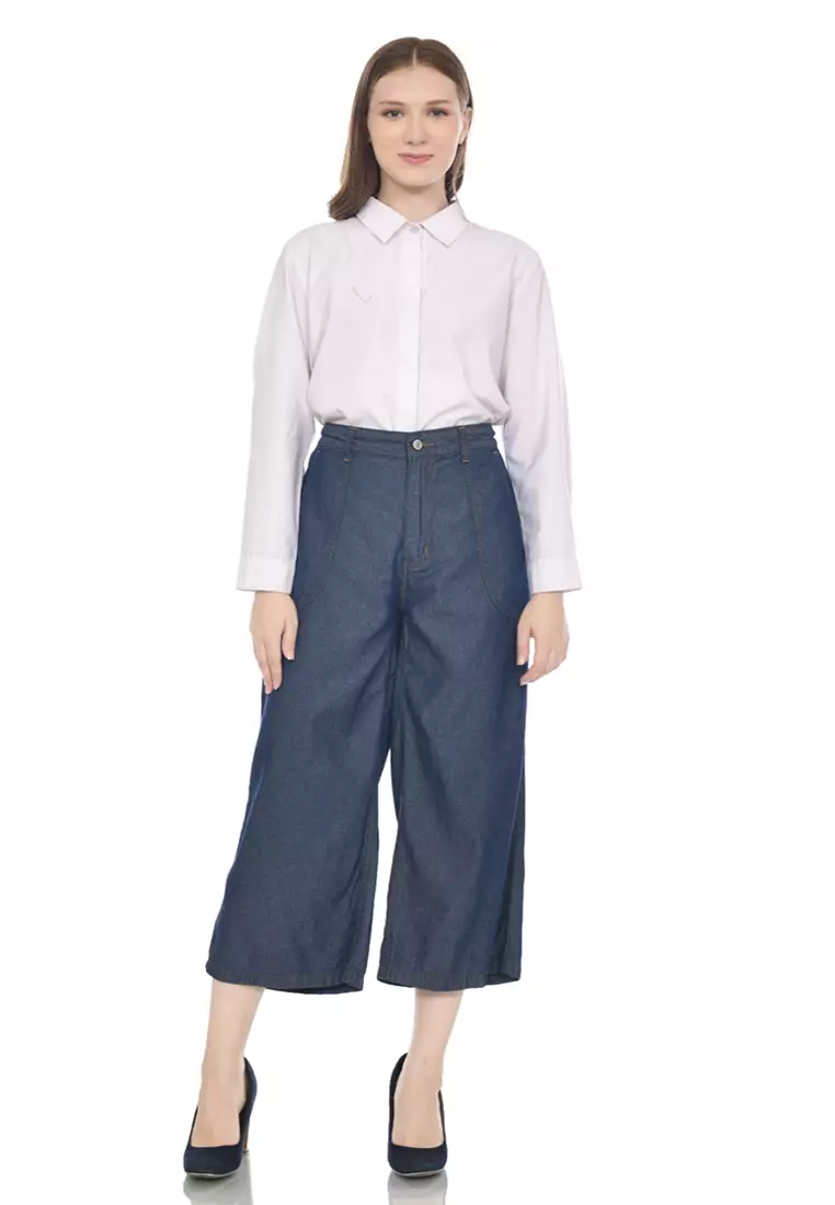 Kulot Denim Palazo Blue Grey 272302