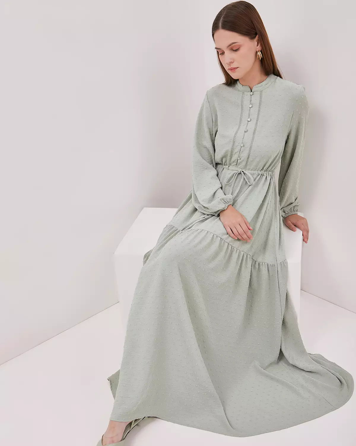 WOMEN'S SAGE GREEN ROBE