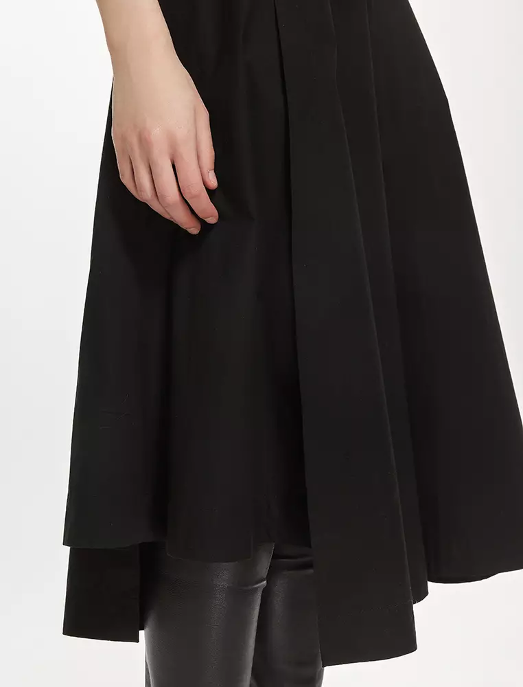 Plain Weave X-Line Loose Everyday Casual Short Sleeve Dress