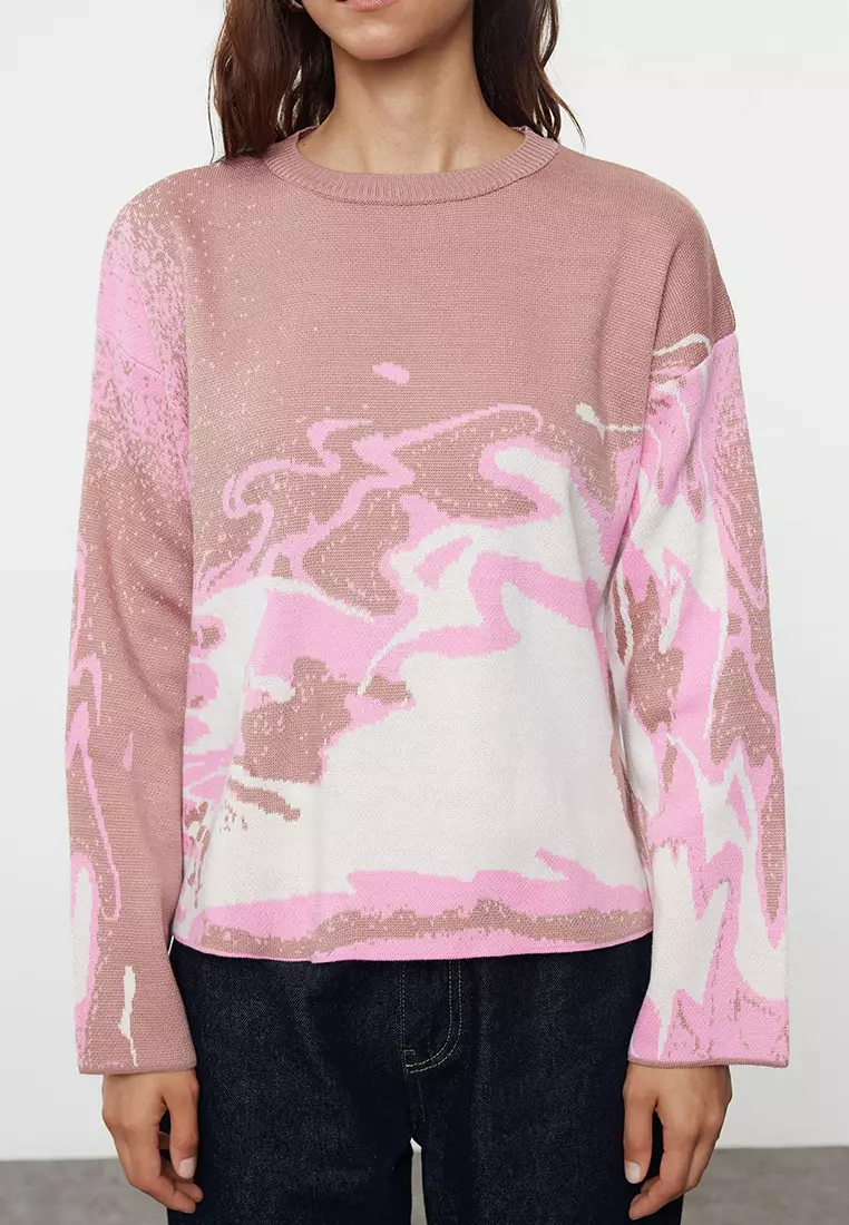 Patterned Knit Sweater