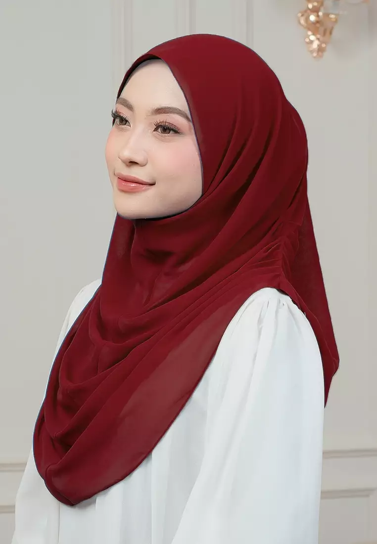 HIJAB INSTAN AURORA - MAROON