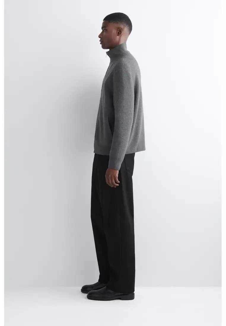 MERINO WOOL ZIP-UP TRACK JACKET