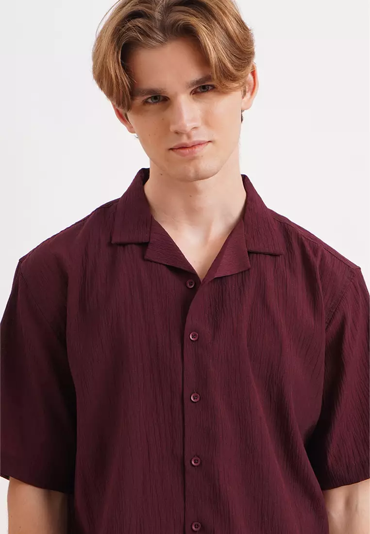 Penshoppe polo 2024 shirt maroon