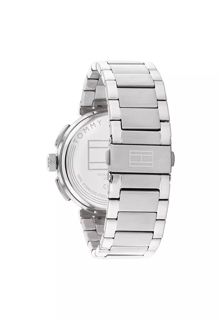 Men's Stainless Steel Bracelet and Green Dial Quartz Multifunction Watch - TH1792117