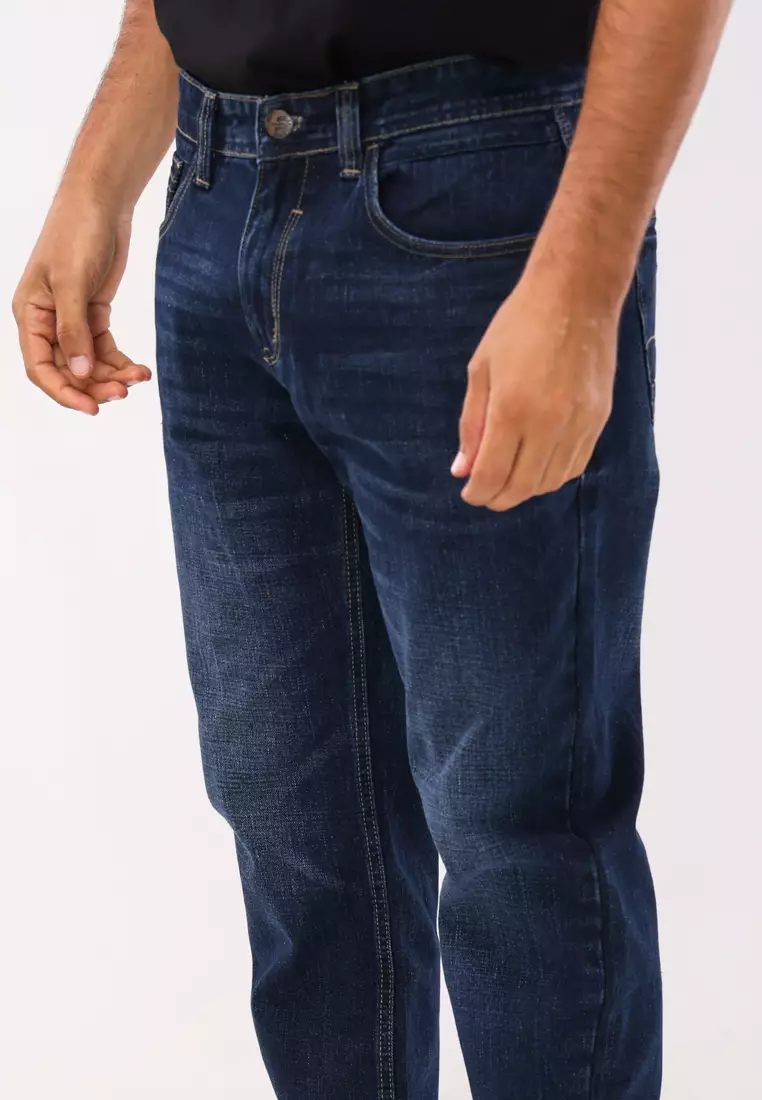 Denim Long Pants Slim Tapered