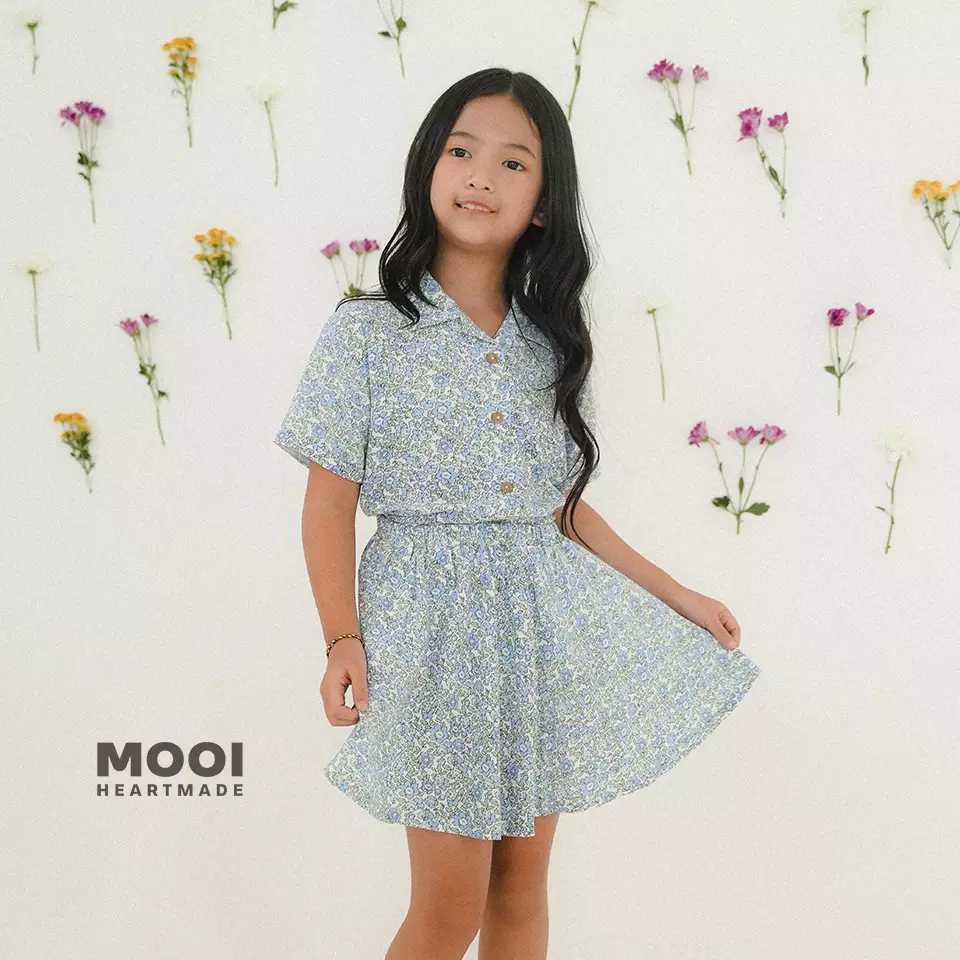 Mooi Atasan Anak Perempuan Maudy Top - Rose Tan