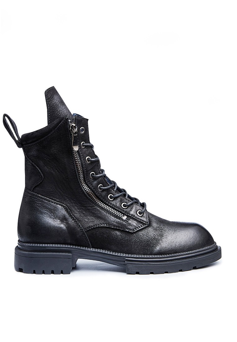 VANSA Trendy Style Leather Lace-up Martin Boots VSM-B20330