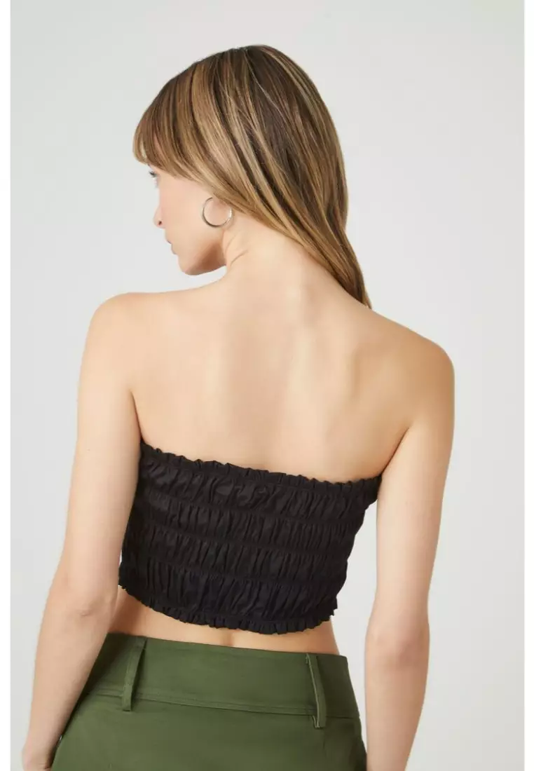 Buy FOREVER 21 Smocked Cropped Tube Top 2024 Online ZALORA