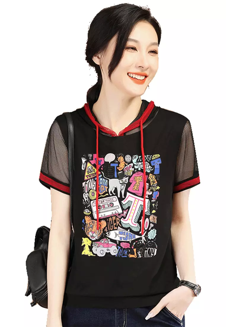 Hooded t hotsell shirt online