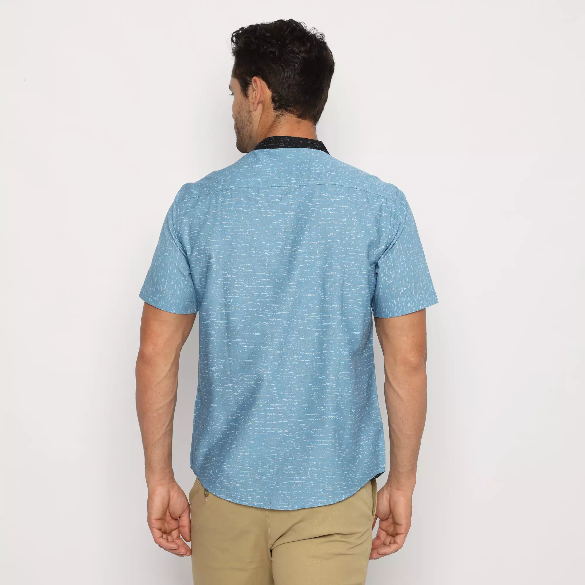 Platini Kemeja Koko Pria Lengan Pendek Katun Biru 931162