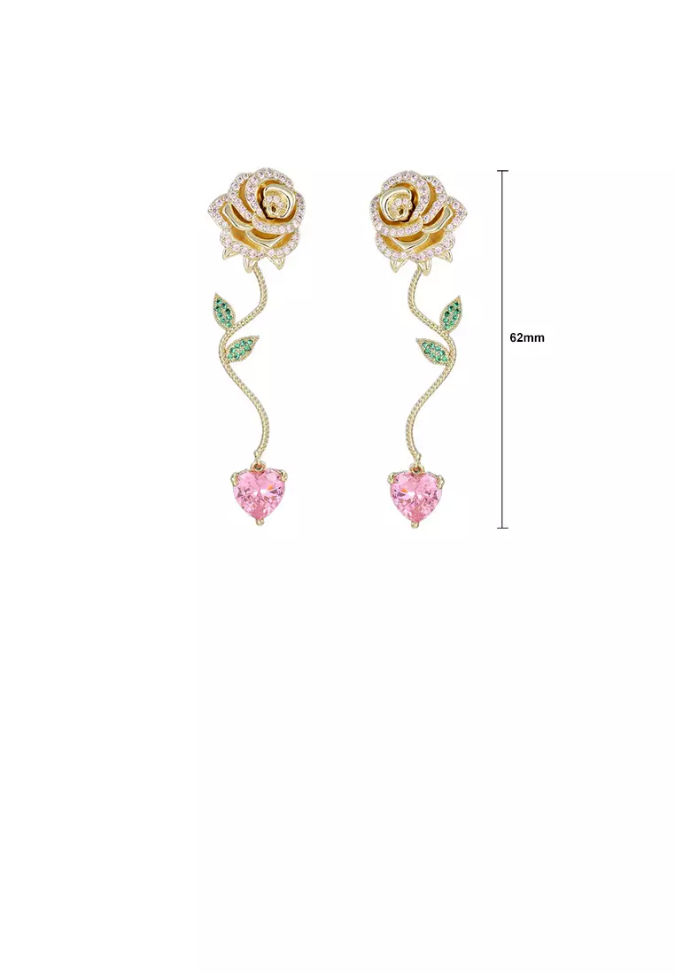 Gold on sale rose earrings