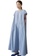 Sunnydaysweety 藍色 休閒飛飛袖寬鬆長款大碼連身裙 A22033135BL FF78EAAF368E96GS_1