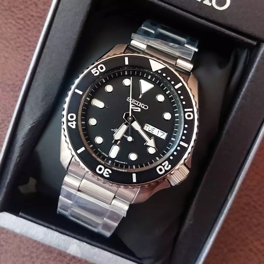 Seiko SRPD55K1 rantai silver cowok otomatis