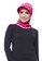 Attiqa Active pink Short Runner-Fuschia list Grey , Sport Hijab F1361AABB555D8GS_4