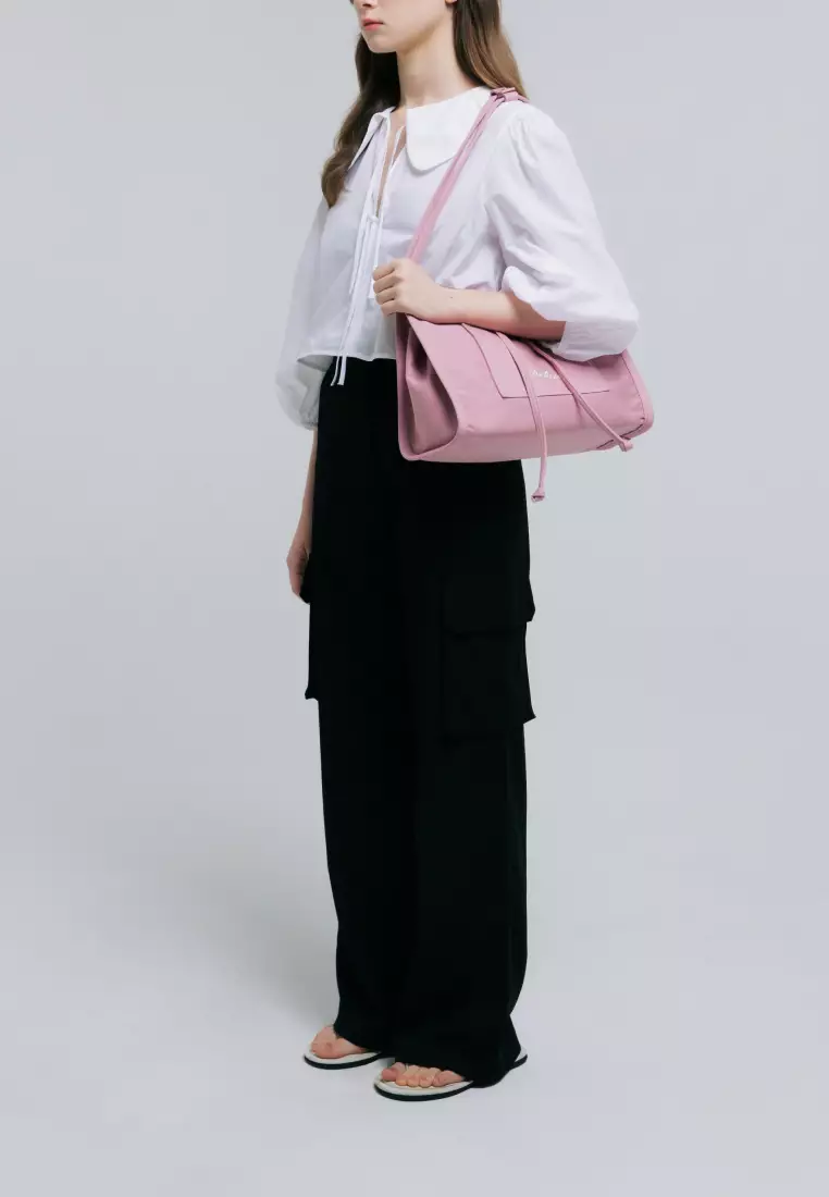 JEANS Canvas Shoulder Bag Pink
