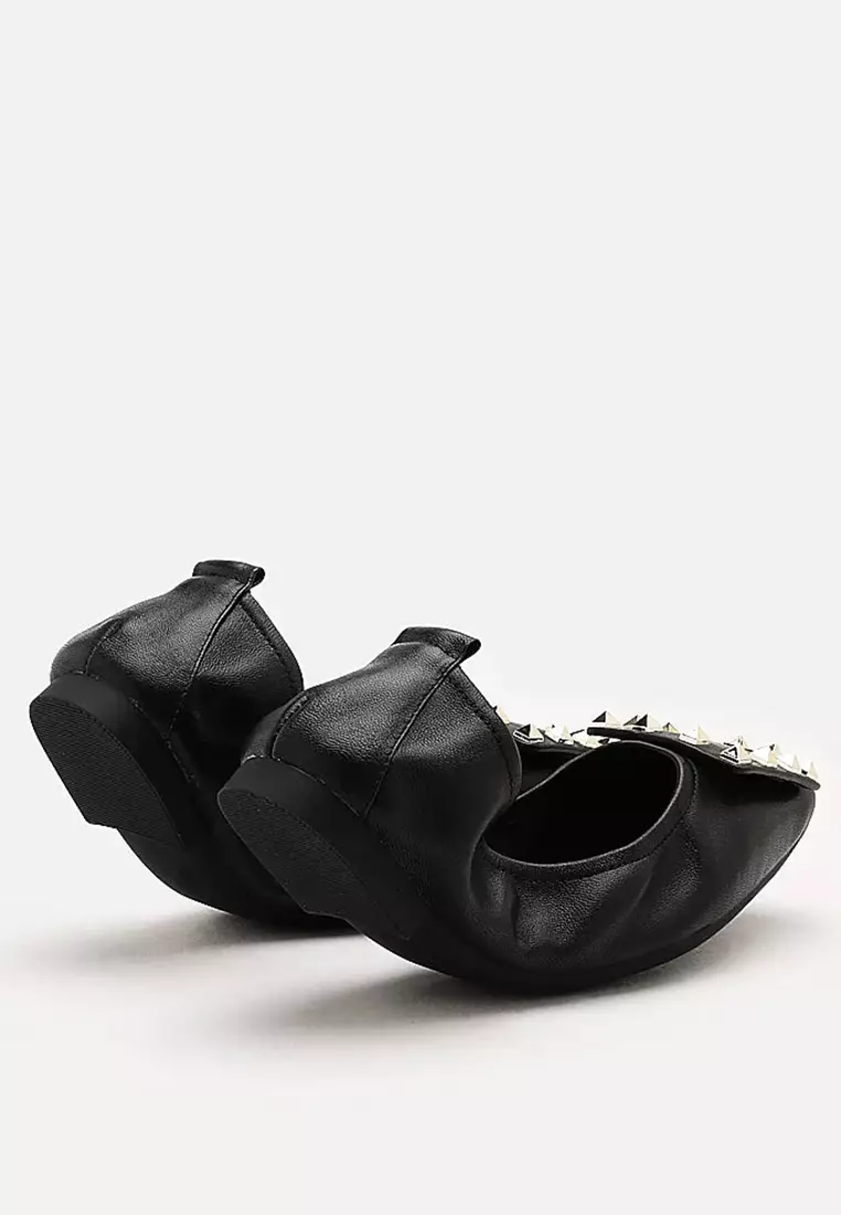 Vivienne Studded Foldable Flats