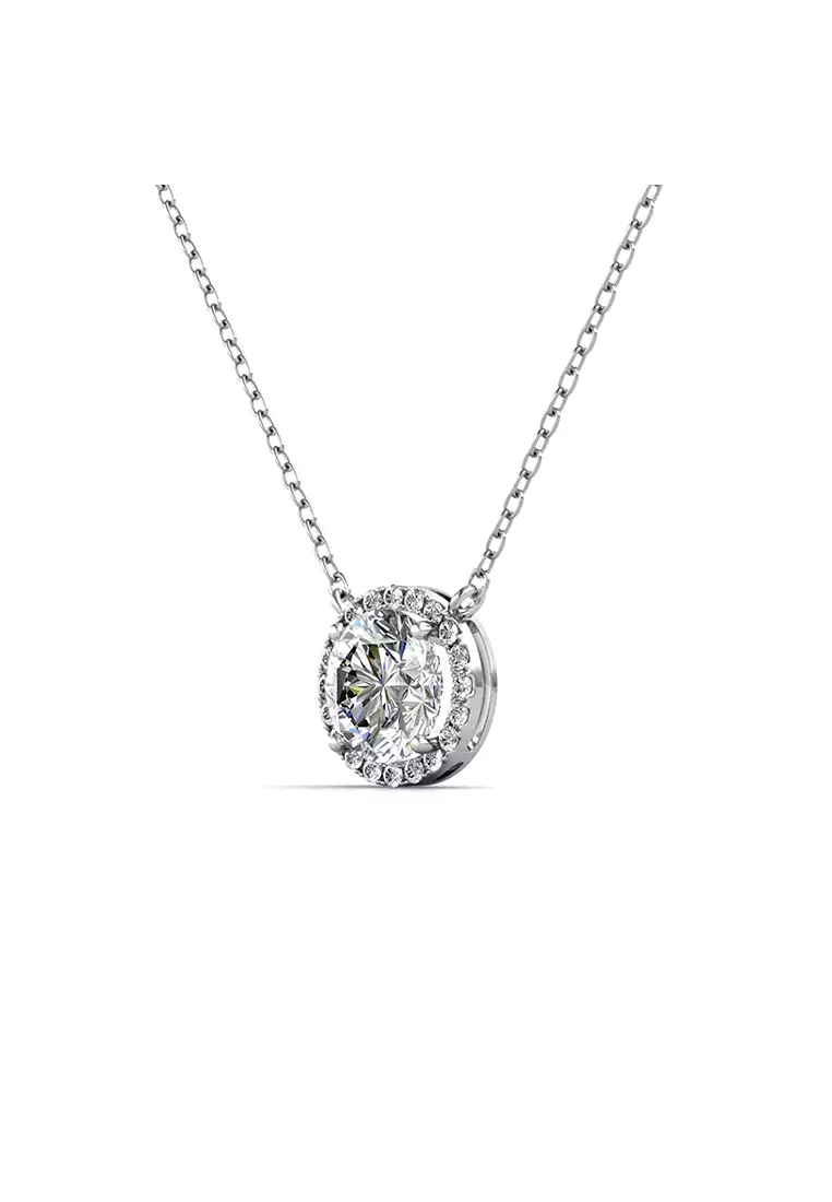 [GRA MOISSANITE DIAMOND COLLECTION] Mon Eclat Pendant - Kalung 1ct Moissanite Berlian 925 Silver CELESTA by Her Jewellery