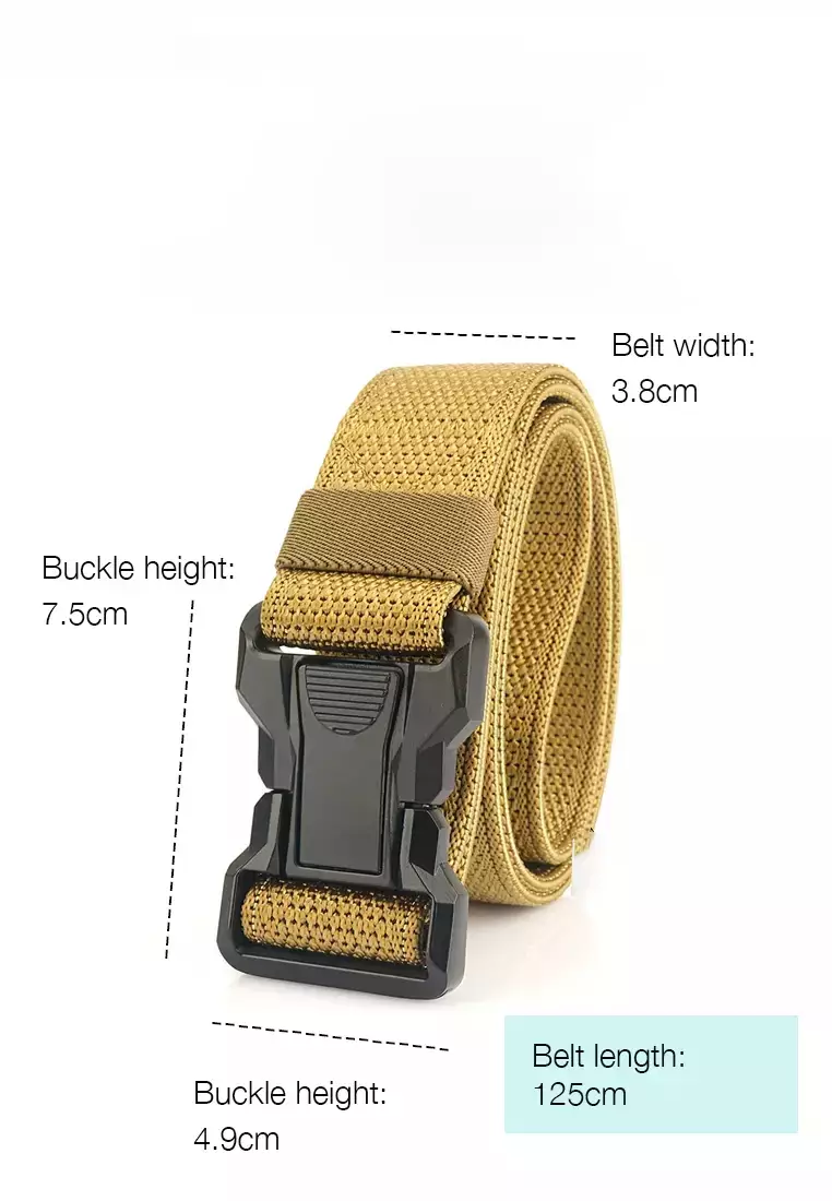 戶外訓練尼龍彈性鬆緊編織快速插扣戰術腰帶