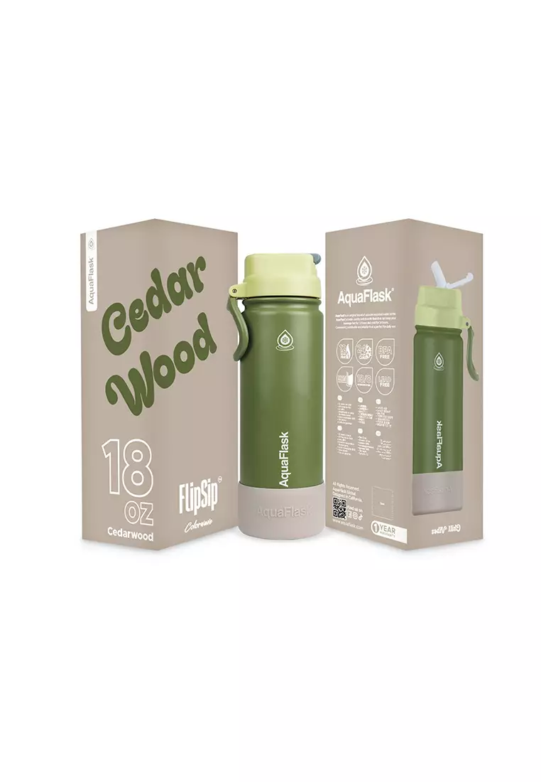 18oz Cedarwood Colorwave Flip Sip Lid Collection