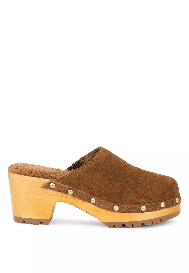 Discount on Rag & Co.  shoes - SKU: Suede Clog Mules In Tan