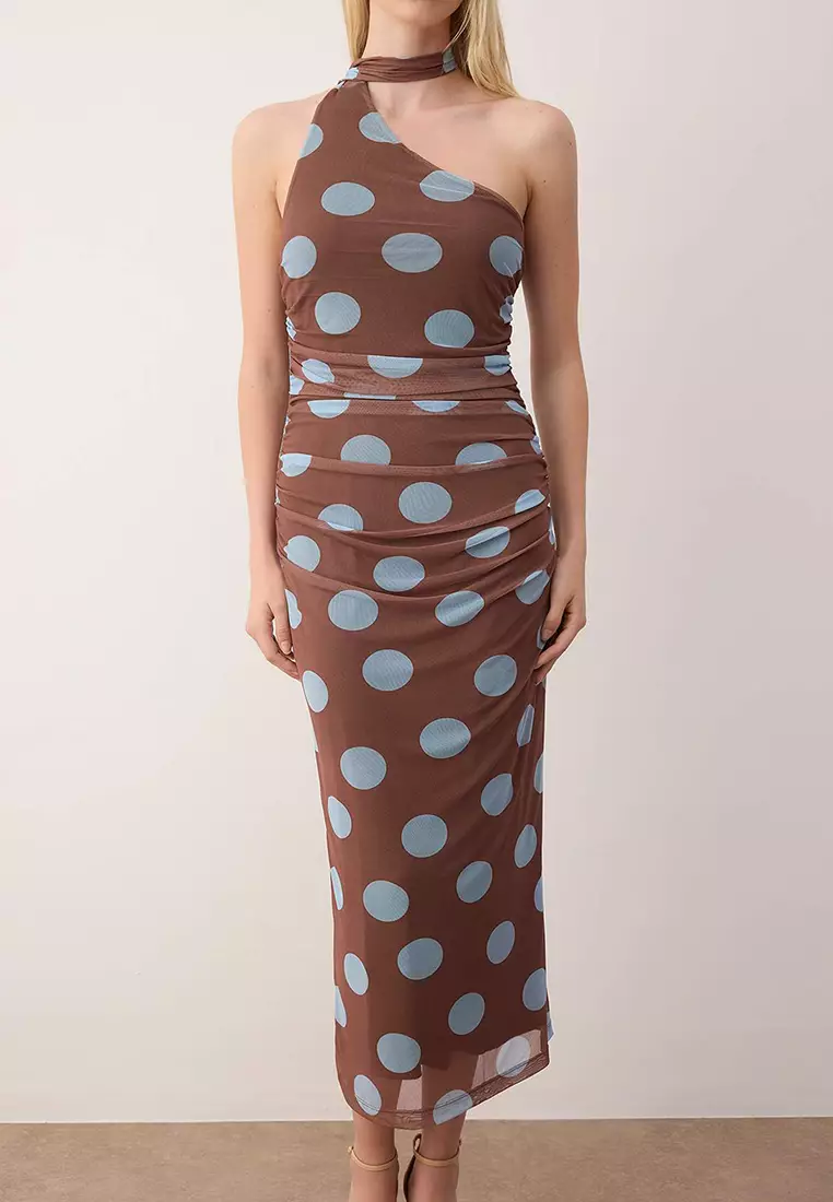 Printed Halter Neck Dress