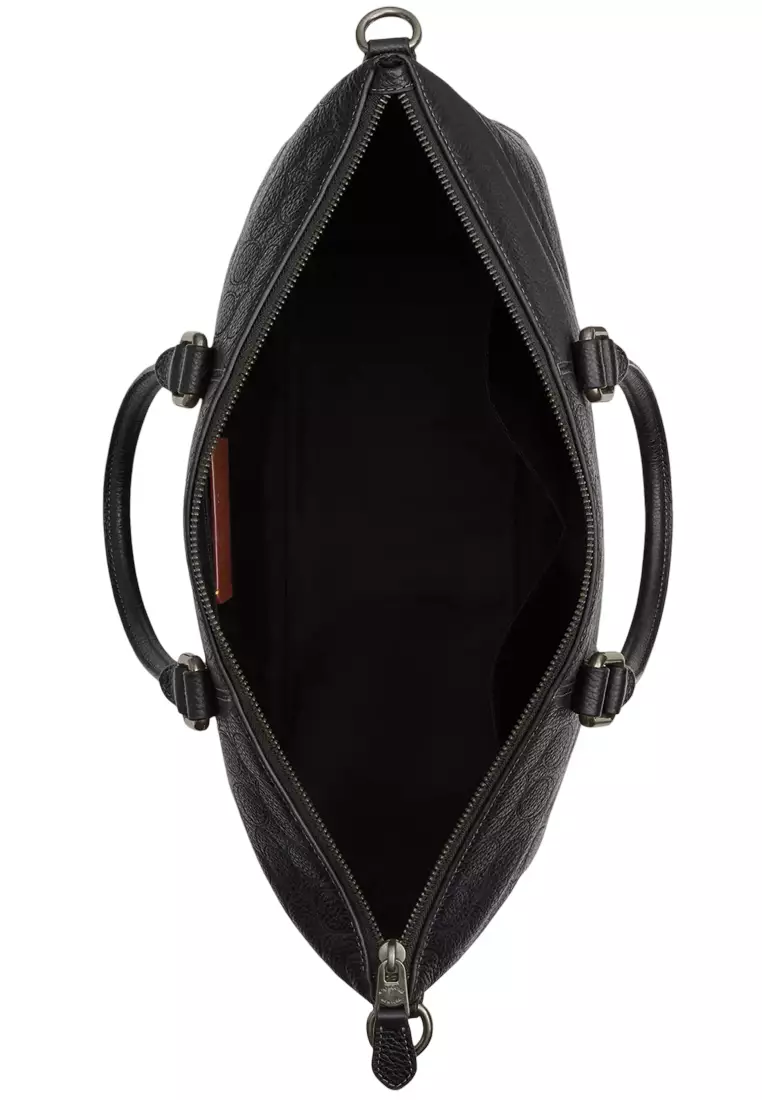 Caleb Work Bag In Signature Leather - Black CCF70