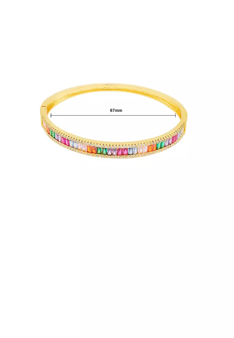 Gold cheap oval bangle