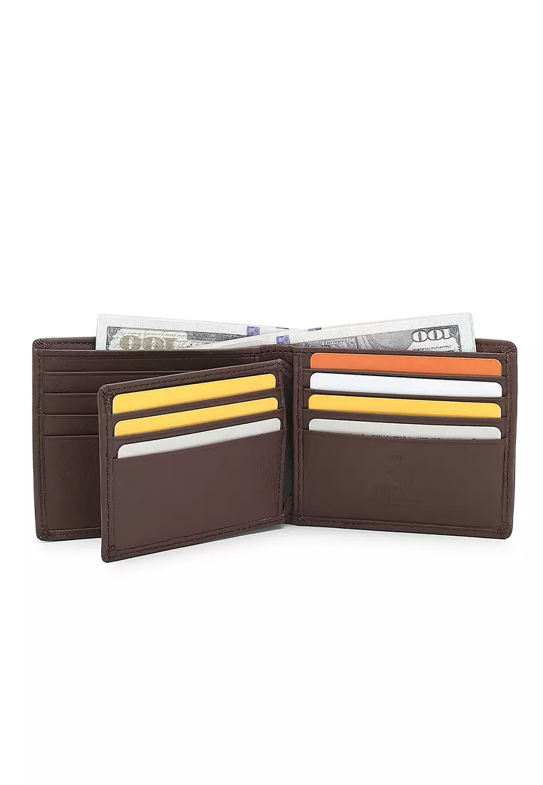 Genuine Leather RFID Short Wallet (Dompet Pendek Kulit Asli RFID Pria) - Cokelat