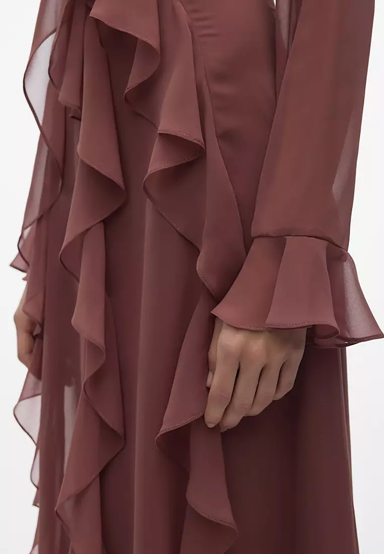 長袖及踝連身裙