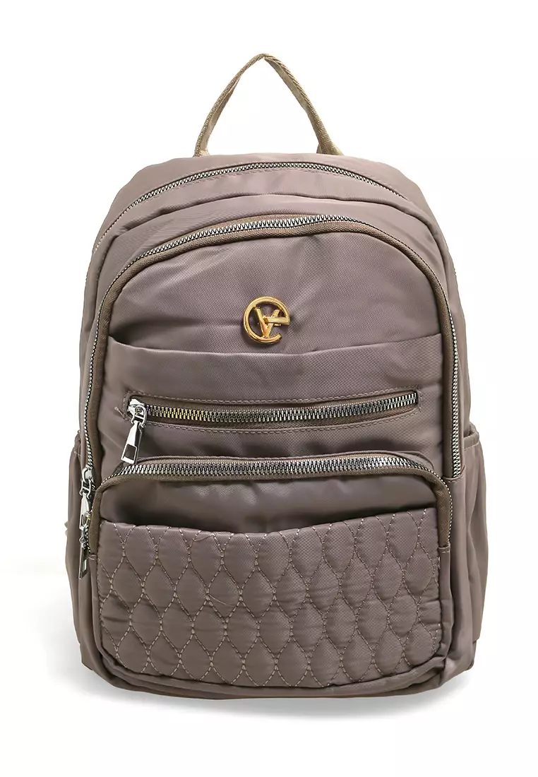 Karla Tas Ransel Wanita Anti Air Design Stylish High Quality - Abu-abu