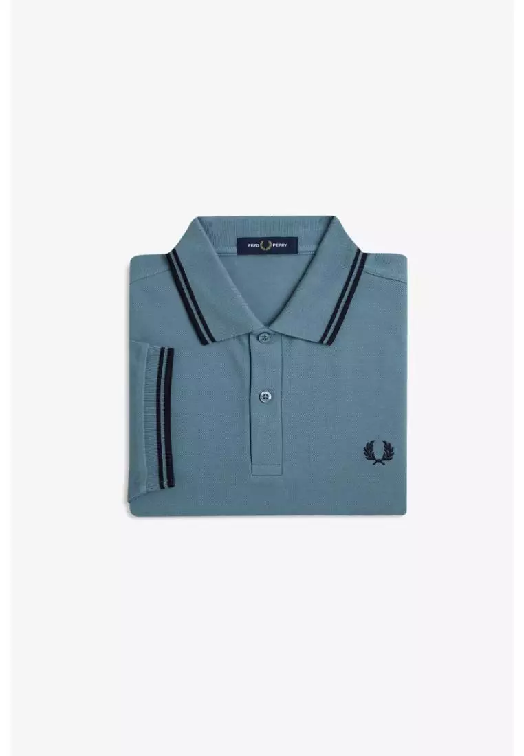 Fred Perry M3600 Twin Tipped Fred Perry Shirt (Stockport Blue / Navy / Navy)